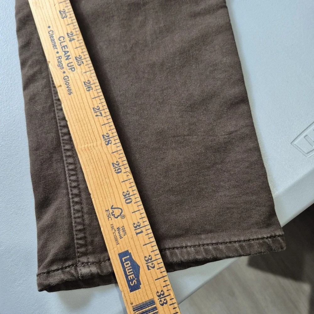 Banana Republic Traveler Pants Mens 35x34 Brown Slim Fit Stretch *Flaws